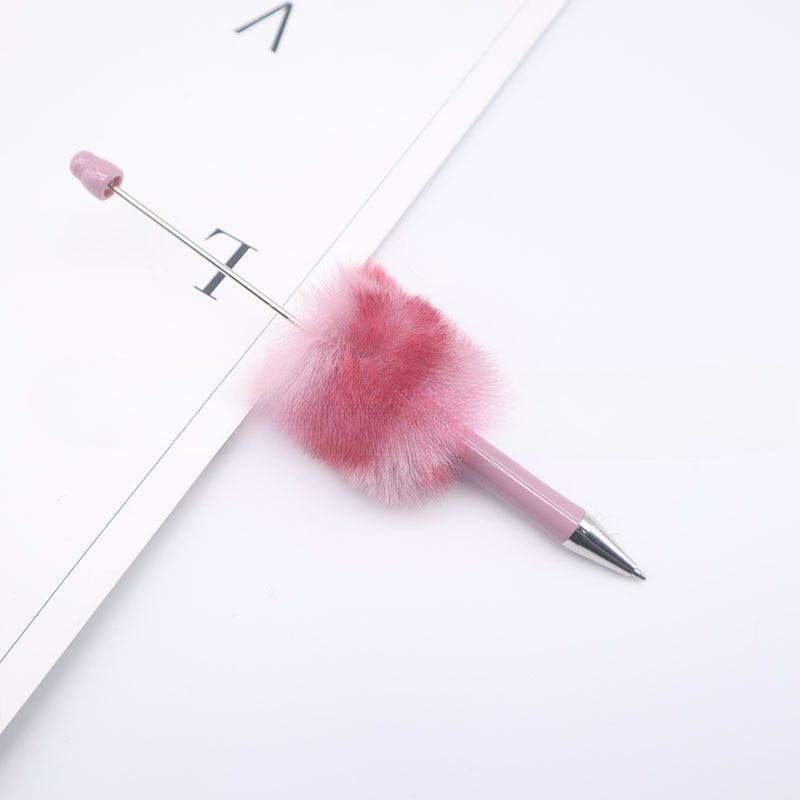 Wholesale Beadable Pen DIY Leopard Print Plush Beads